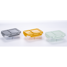 2 compartiments Conteneur alimentaire Boîte à lunch 2Division Plastique